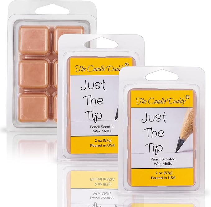 Just The Tip - #2 Pencil Scented Wax Melts - 1 Pack - 2 Ounces - 6 Cubes - Poured in USA