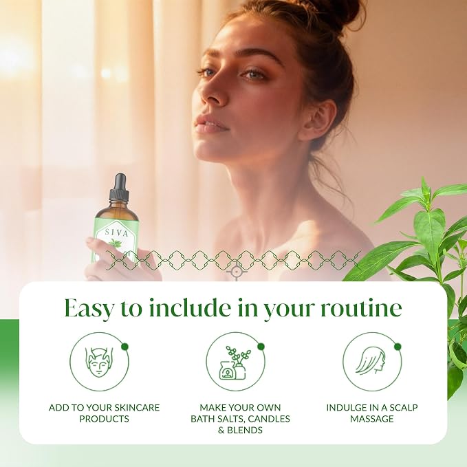 Siva Tea Tree Essential Oil 4 Fl Oz – for Diffuser, Skin & Hair Care – Ideal for Aromatherapy, Massage & DIY Blends- with Dropper