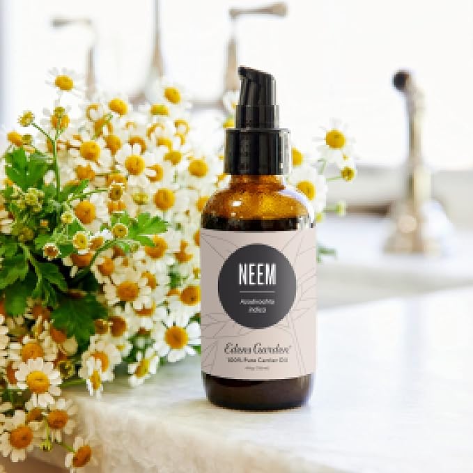 Edens Garden Neem Carrier Oil- 100% Pure Premium Cold Pressed & Hexane Free, Natural Moisturizer For Face, Skin, Healthy Hair, Scalp & Nail Care- For Diluting Essential Oils & Massage 118 ml (4 fl oz)