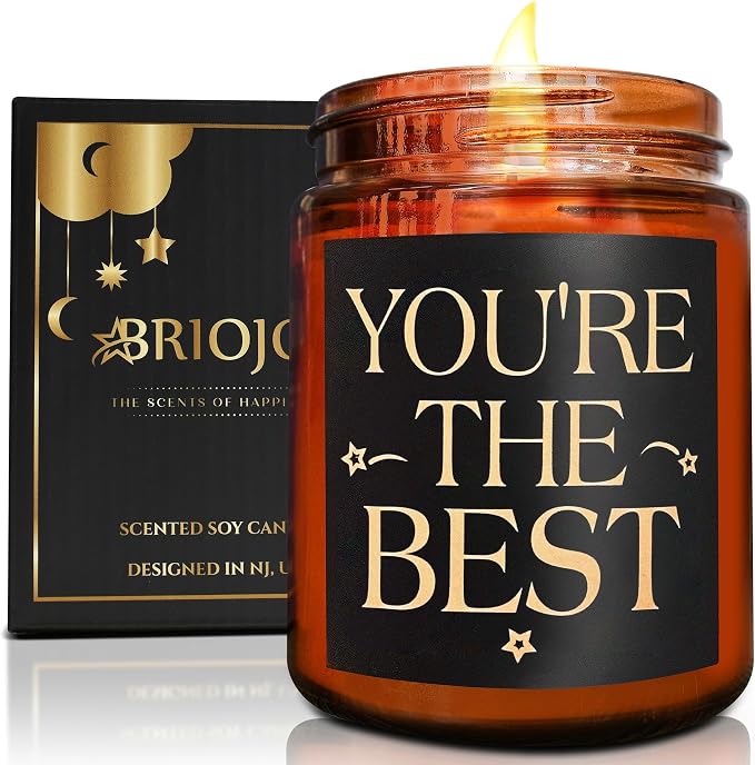 You're The Best Candle - Gifts for Men Dad Husband Boyfriend - Birthday Gifts for Women Sister Daughter Mom - Thank You Candle for Friends Coworker - Natural Soy Wax Scented Candle for Home