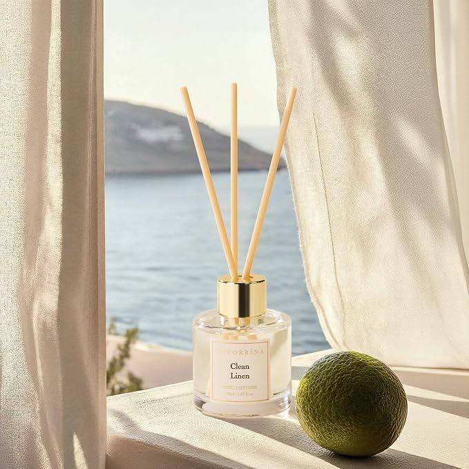 COCORRÍNA Reed Diffuser Set of 6, 10.2oz Scented Oil Diffuser with Sticks, Aromatherapy Essential Oil Diffusers, Home Fragrance for Bathroom & Office Decor, Long Lasting Fragrance Gift Set for Women