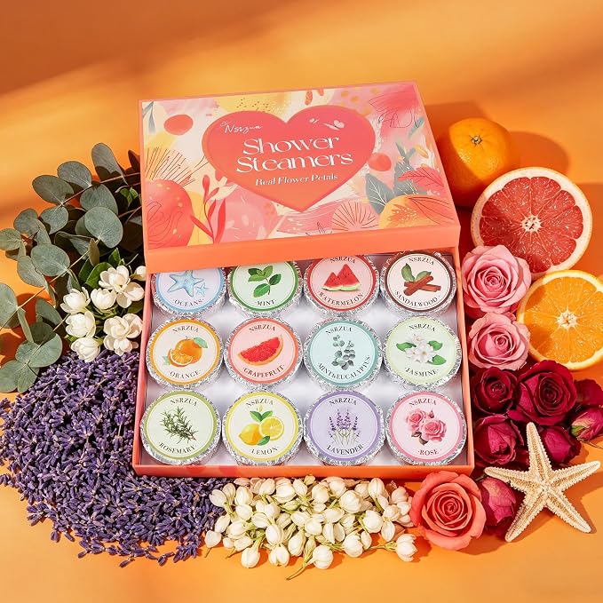 Shower Steamers Aromatherapy Birthday Gifts for Women-12 Pack Mothers Day Gifts,Gifts for Grandma,Wife,Mothers,Stress Relief and Relaxation Gifts for Women and Men