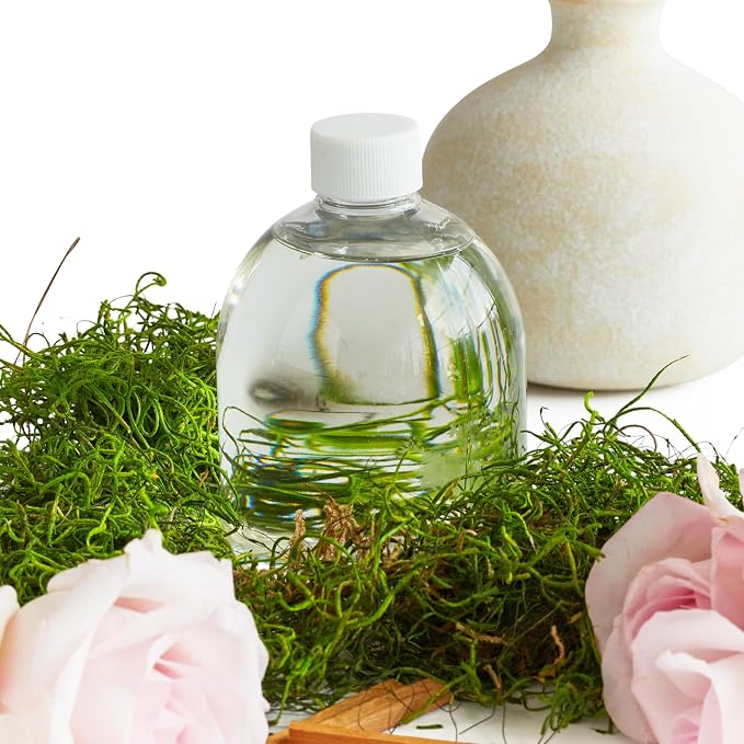 Blueme Romance Wellness Diffuser Oil Refill | Oakmoss & Sandalwood | 16.91 Fl Oz - Refillable Diffuser, Essential Oils, Ceramic, Rattan Reeds | Large