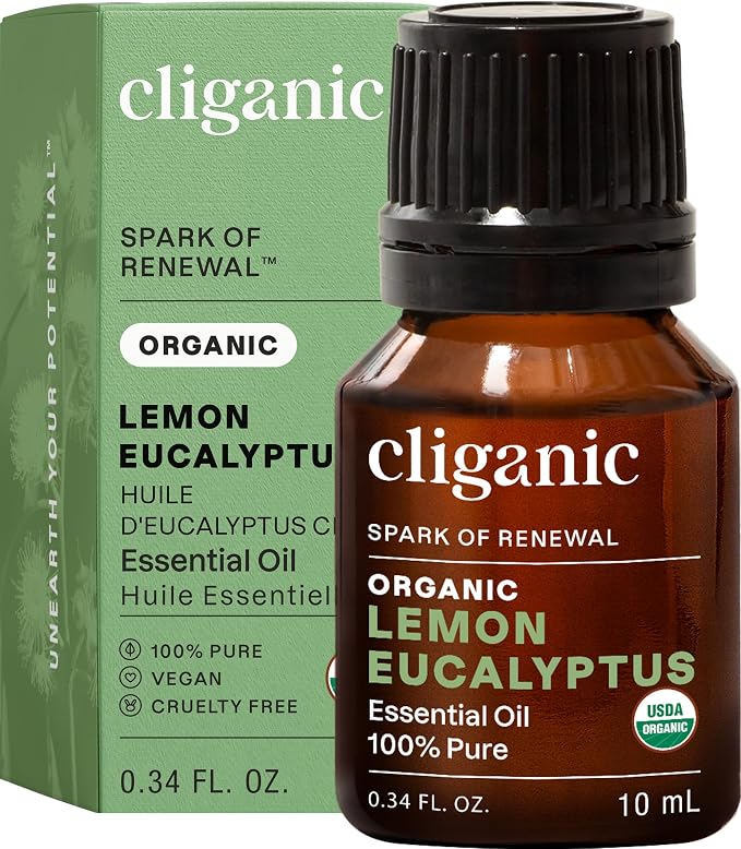 Cliganic Organic Lemon Eucalyptus Essential Oil, 10ml