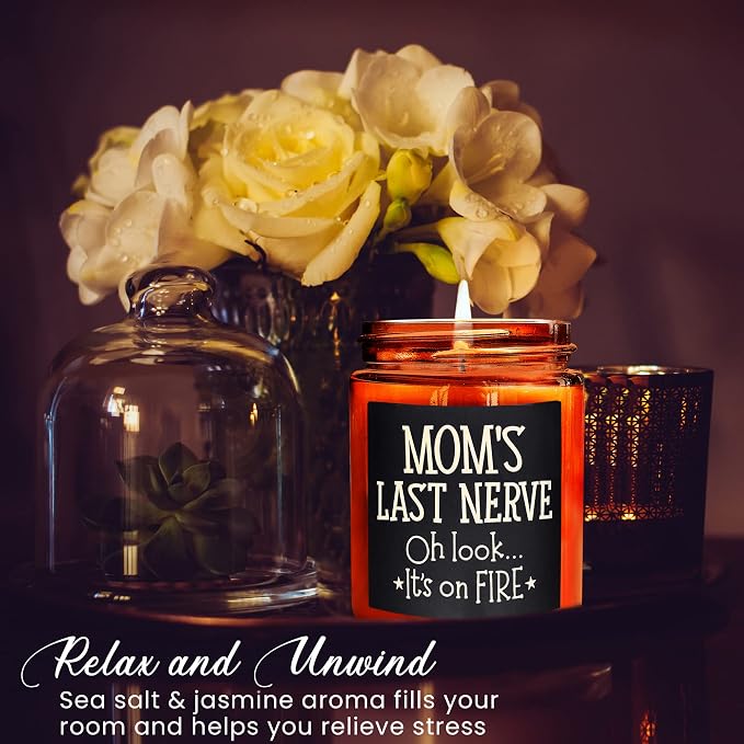 Candle Gifts for Mom from Son Daughter - Valentines Mothers Day, Love You, Birthday Gift for Her - Relaxing Aromatherapy Candles for Women, Wife, New Mom - Natural Soy Jasmine Candle for Home