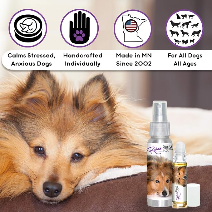 The Blissful Dog Shetland Sheepdog Relax Aromatherapy Spray for Your Dog's Anxiety