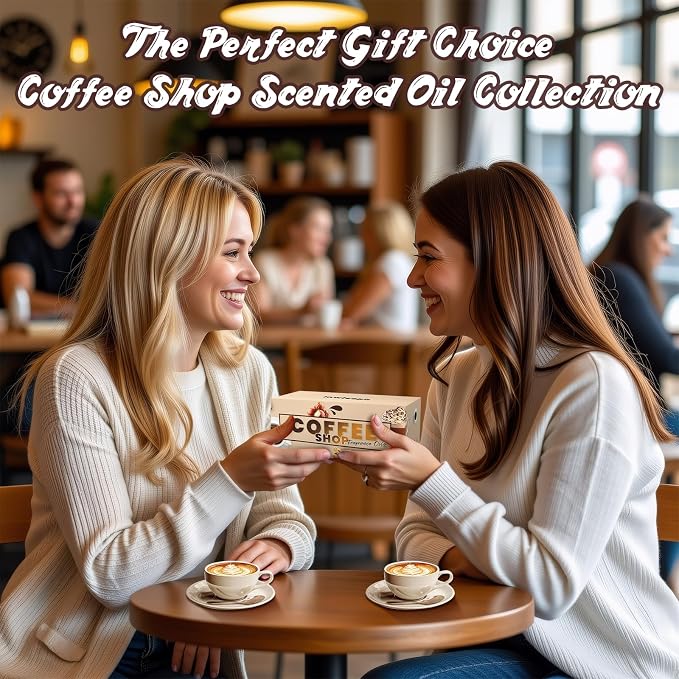 Coffee Shop Fragrance Oil Set | Espresso, Mocha Coffee, Chocolate, Almond Biscotti, Roasted Hazelnut Candle Scents for Candle Making, Soap Making Supplies, Diffuser Oil Scents