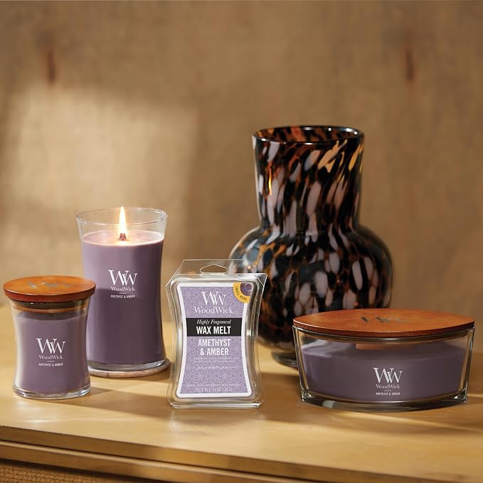 WoodWick Ellipse Candle Amethyst & Amber 16 oz. (Pack of 2)