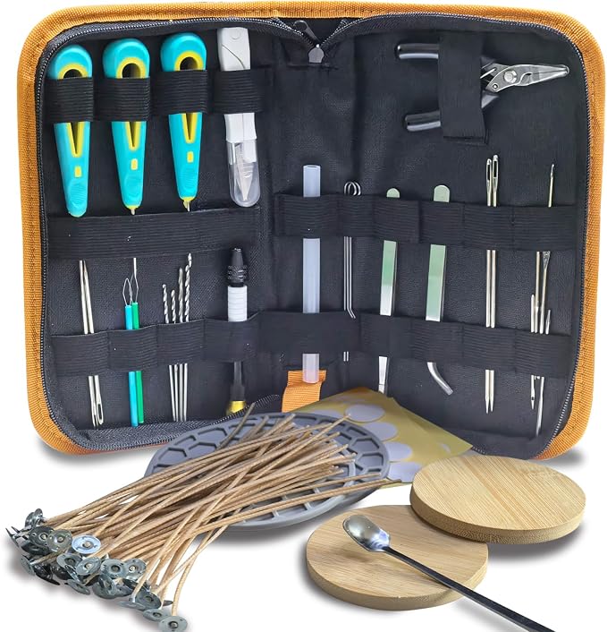 DiaWiew Beginners Candle Making Kit for Adults, Wick Needle for Candle Making for Punching and Inserting Candle Molds Wicks, Candle Making Tools Perfect to Silicone Molds with No Holes for Wicks