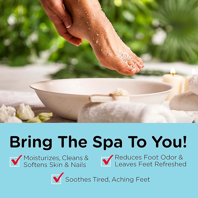 Fungi-Nail Foot & Nail Soak with Tea Tree Oil, 1 Pound, Moisturize, Reduce Foot Odor, & Soothe Aching Feet, Therapeutic Blend of Rich Mineral Epsom Salt, Pure Sea Salt, and 7 Essential Oils