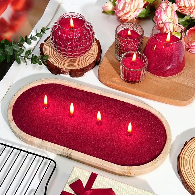 1.1LB Rose Scented Candle Sand with Wicks, Candle Wax for DIY Candles Making, Refillable Beaded Wax Non-Toxic Sand Beaded Waxs Customized Making for Home Decoration Wedding Party (Rose Scented)