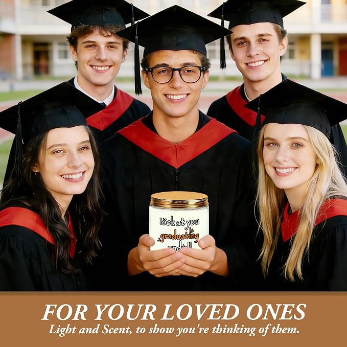 2026 Graduation Gifts for Her Him, Congratulations Grad Decoration for Women Men, Graduate Presents for Masters Degree College High School PHD Nurse, 7oz Funny Lavender Scented Candle, Style-G