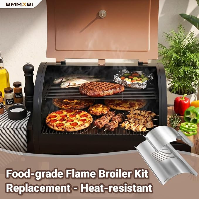 Flame Broiler Kit for Pit Boss 700 Series Pellet Grills, Flame Broiler Slide Cover Bottom Kit for Pit Boss PB700FB PB700FBW1 PB700FBW2 PB700R1 PB700S PB700SC PB700D,Pit Boss Replacement Parts