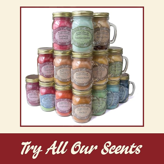 Our Own Candle Company Summer Vacation Scented Mason Jar Candle, 100 Hour Burn Time, 13 Ounces