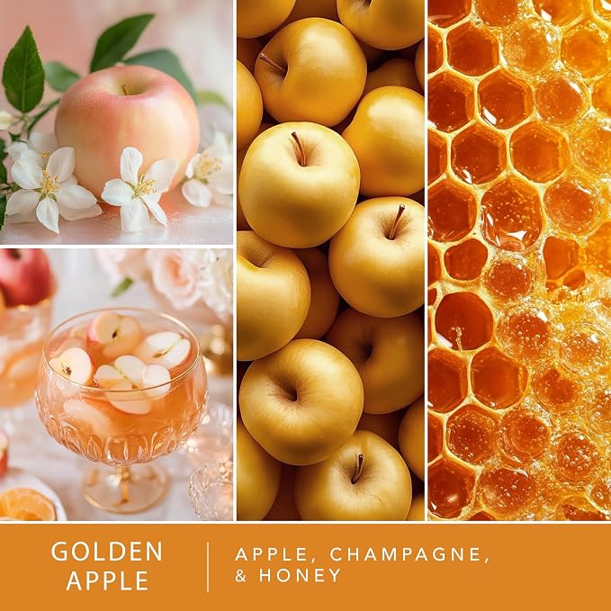 ScentSationals Golden Apple Scented Wax Melts - Apples, Champagne, & Honey, 10oz (24 Cubes)