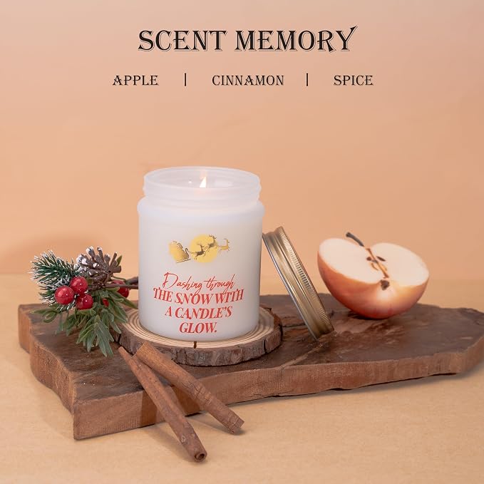 10 oz Holiday Cheer Scented Candles, Gift for Family, Gifts for Mom and Dad, Bestie BBF Gift 50 Hours Long-Lasting Burn Time