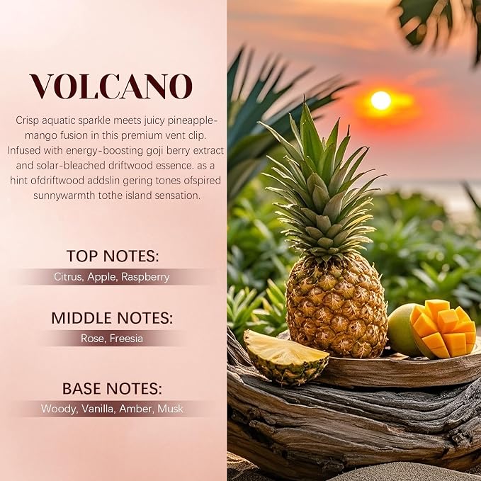 HANOLLY Car Air Freshener Hanging 2 Pack – Volcano Car Freshener Diffuser, Fall Car Air Freshener for Women and Men, Lasting up to 45 Days.0.27 FL OZ/8ML