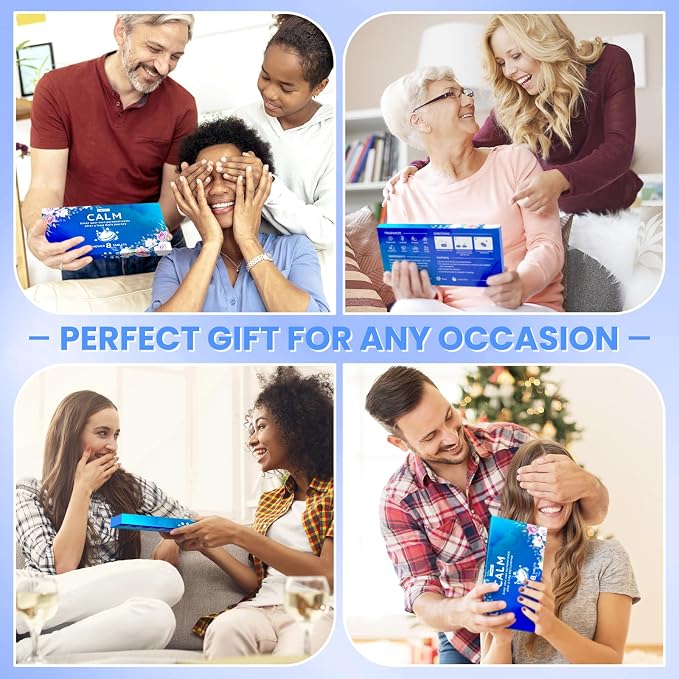 Shower Steamers 8 Pack Set Shower Bombs Tablets in Blue Box with 8 Fragrances with Shea Butter for Self-Care & Relaxation, Idea for Mothers Day Women and Men