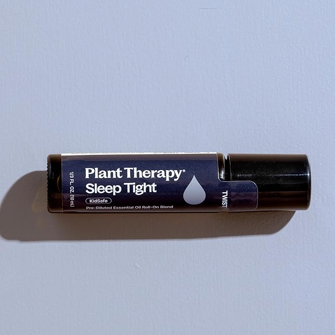 Plant Therapy Sleep Tight Essential Oil Blend 10 mL (1/3 oz) Pre-Diluted Roll-On 100% Pure, Natural Aromatherapy (Pack of 2)