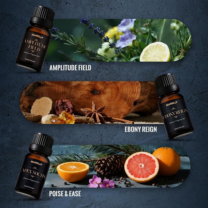 Luxury Men Essential Oils Set for Diffuser for Home, Fathers Day Gift for Men, Dad, Boyfriend, Masculine Fragrance Oils for Candle & Soap Making, Confident Aromatherapy Oils Kit, CEO Scented Oil