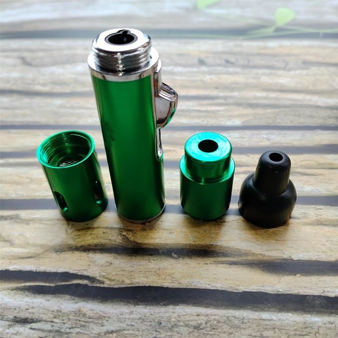 Torch Lighter,Handheld Multifunctional All-in-One Tube Built-in Detachable Windproof Lighter,Outdoor,Indoor,Camping,Candle,Birthday,Green