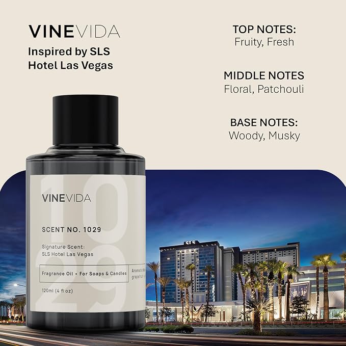 VINEVIDA Scent NO. 1029 Fragrance Oil for Cold Air Diffusers - 120mL (4oz) - Inspired by SLS Hotel Las Vegas Fragrance - Hotel Scents for Home - Diffuser Oil