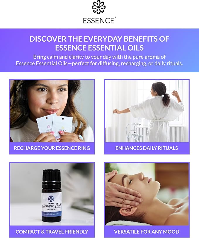 Essence Lavender Mint Essential Oil, 5 ml | Aromatherapy Oil for Diffusers & Personal Use | Natural Fragrance for Relaxation, Clarity & Wellness | Made in USA | Floral & Refreshing Scent