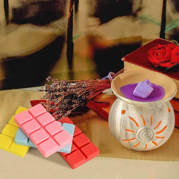 SCENTORINI Wax Melts, Scented Melts Cubes for Wax Warmers, Summer Flower Scent Wax Melts - Rose, Lavender, Jasmine, Cherry, Home Decor, 4 x 2.5 oz