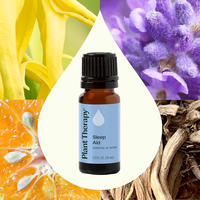 Plant Therapy Sleep Aid Essential Oil Blend 10 mL (1/3 oz) 100% Pure, Undiluted, Relaxing Aromatherapy for Better Sleep