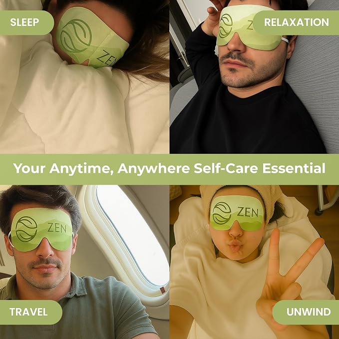 Body Restore Heated Eye Mask for Dry Eyes 5 Pack – Fathers Day Gift for Dad, Self Heating Warm Compress, Birthday Gifts for Women and Men, Relaxation – Green Tea