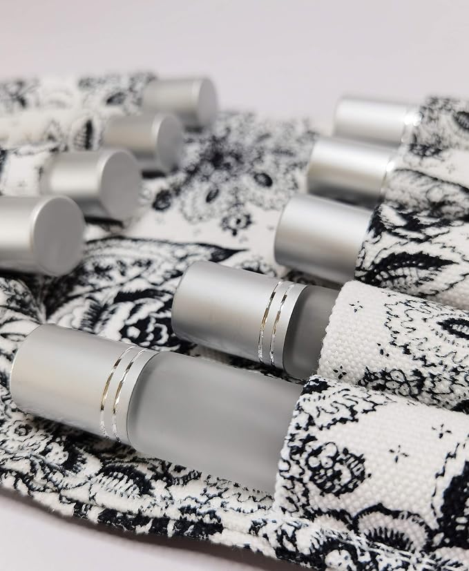 Essential Oil Purse Canvas Oil Pouch Storage Bag 10-bottle 5ml-10ml Perfume Bottle Oil Travel Bag Nail Polish Bag