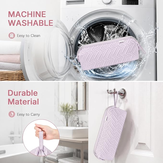 Leudes Hair Tools Travel Bag for Shark Flexstyle Carrying Case Portable Shark Hair Air Wrap Dryer Case Waterproof Dustproof Flat Curling Iron Travel Organizer (Lavender Violet)