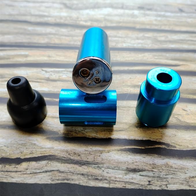 Torch Lighter,Handheld Multifunctional All-in-One Tube Built-in Detachable Windproof Lighter,Butane Flashlight Handheld Lighter,Sky Blue