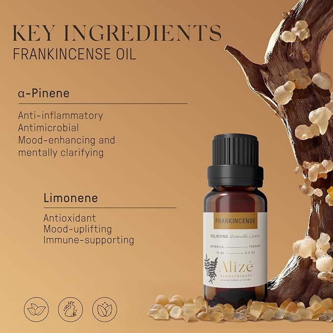 Frankincense Essential Oil, 100% Natural & Pure Essential Oils for Diffusers for Home, Diffuser Oils Scents, and Aromatherapy, Diffuser Oils Scents for Home, 10ml-0.33 fl oz