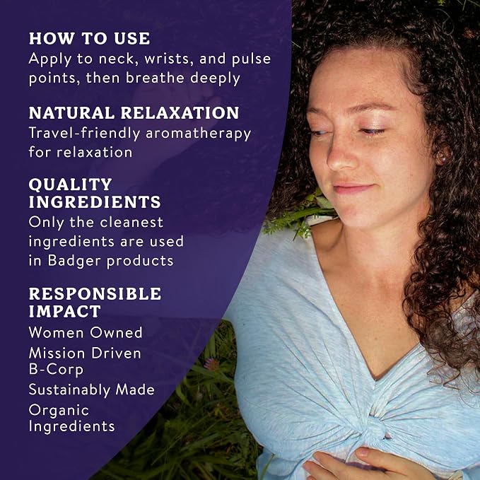 Badger - Natural Sleep Balm, Lavender & Bergamot, Relaxing and Calming Balm for Children and Adults, 2 oz