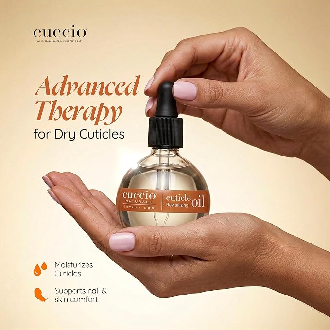Cuccio Naturale Vanilla Bean & Sugar Revitalizing Cuticle Oil, Lightweight Fast-Absorbing Hydrating Nail & Cuticle Conditioner, Cold-Pressed Oils + Vitamin E, 2.30 Fl Oz