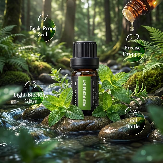 SACATR 24 Pcs Essential Oil Set - Natural Essential Oils - Perfect for Diffuser, Humidifiers, Skin Care, Massage, Fragrance Oil Scent for DIY Candle and Soap Making (24 * 5ml)