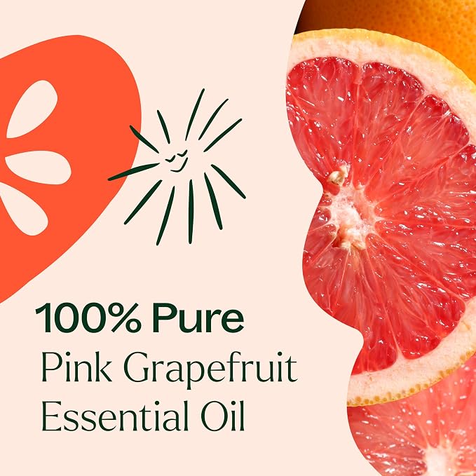 Plant Therapy Pink Grapefruit Essential Oil Pink 10 mL (1/3 oz), 100% Pure, Undiluted Citrus Paradisi for Aromatherapy, Skin, Hair & Home