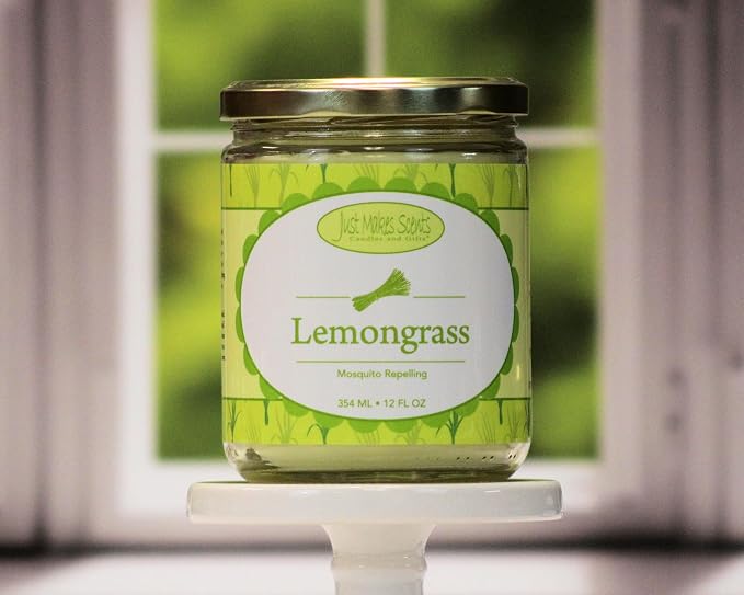 Lemongrass Scented Blended Soy Candle by Just Makes Scents (12 oz)