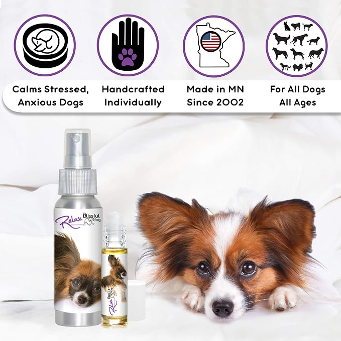 The Blissful Dog Papillon Relax Roll-ON Aromatherapy for Dogs - Anxiety Relief for Dogs