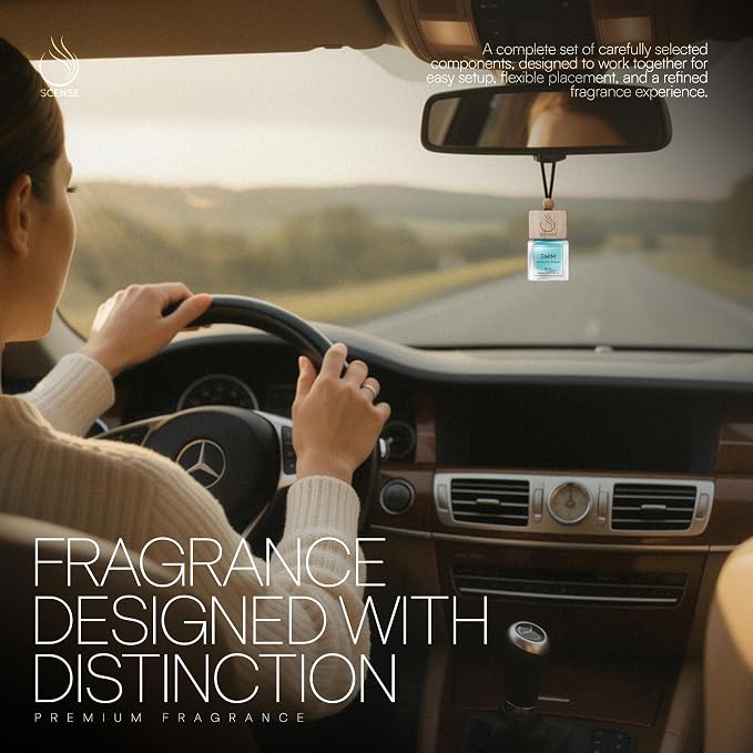 SWIM Luxury Car Air Freshener for Men & Women | Perfume Style Car Fragrance Diffuser & Vent Clip | Odor Eliminating Long Lasting Fresh Car Scent Refillable | Premium Car Scent by SCENSE