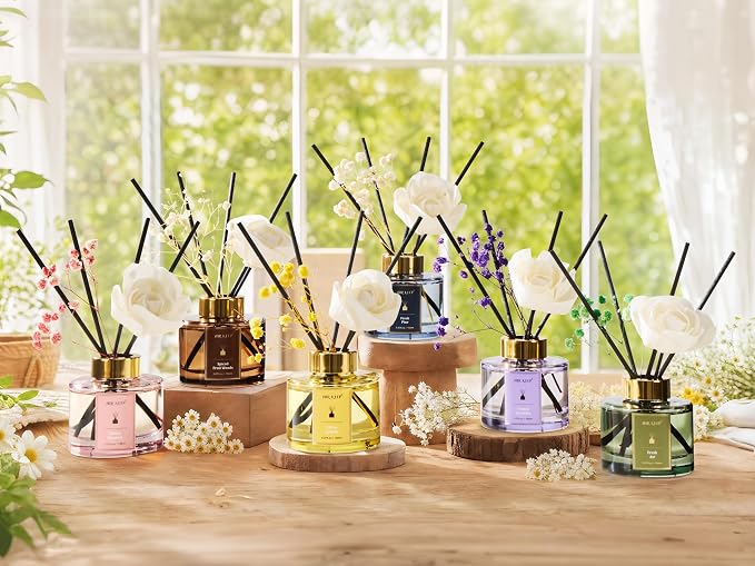 Airkeep Flower Reed Diffuser Set, Fresh Air Diffuser Set, 5.07 Fl.oz (150ml), Home Fragrance, Bathroom, Bedroom & Home Décor, Air Freshener