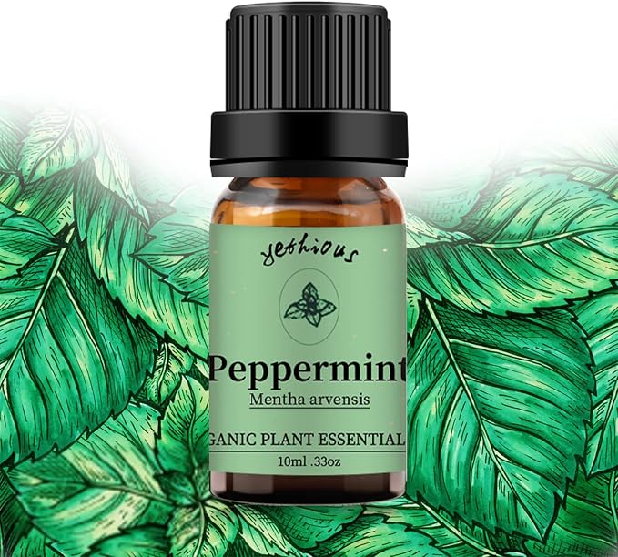 yethious Peppermint Essential Oil 10ML Pure Essential Oil for Diffuser, Fragrance, Soap Candle Making Peppermint Aromatherapy Oil