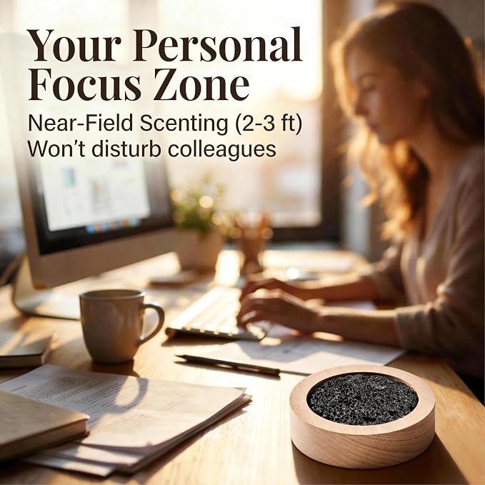 CUIYAKI 2Pcs Essential Oil Diffuser for Desk Office, Passive Lava Rock Diffuser for Aromatherapy, Small Personal Air Freshener for Nightstand, Safe for Sauna & Spa