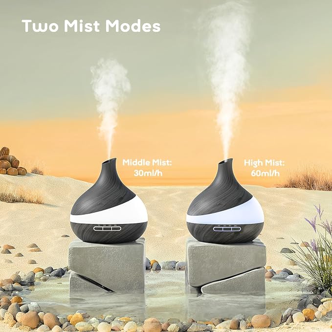 HJTHJT Essential Oil Diffuser: 500ML Aromatherapy Diffuser with Remote Control for Hotel Spa Yoga Room - Humidifiers for Bedroom with 14 Colors LED Night Light for Kids/Women