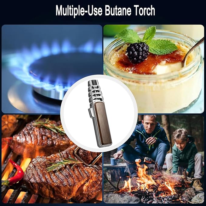 Valentines Day Gift for Him 2 Packs Portable Brightfire,Turbine Jet Bright Fire Lighter,Windproof Straight Torch Blue Flame Lighter,Wind Resistant Bright Fire Lighters,Torch lighters Butane refillable
