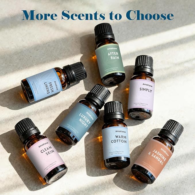 AmaKane Fresh Linens Fragrance Oil 30ml, Clean Essential Oils for Diffusers for Home, Long-Lasting Aromatherapy Oil, Fresh Scent for Candle Making Soap Laundry