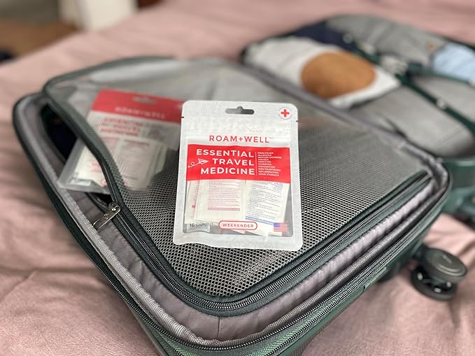 Essential Travel Medicine Kit, OTC Travel Medication, TSA Approved (Weekender | 16 Tablets)