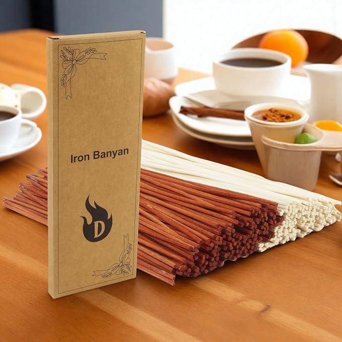 120PCS Reed Diffuser Sticks 7.5in/19CM Replacements Sticks for Home,SPA (Orange and Natural)