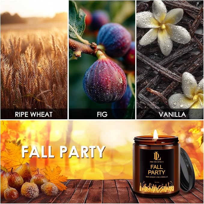 Winter Candle | Holiday Party Scented Candles - Christmas Home Decor, 7oz Fall Winter Soy Candle with 50hr Burn Time, Holiday Christmas Gifts for Women Men